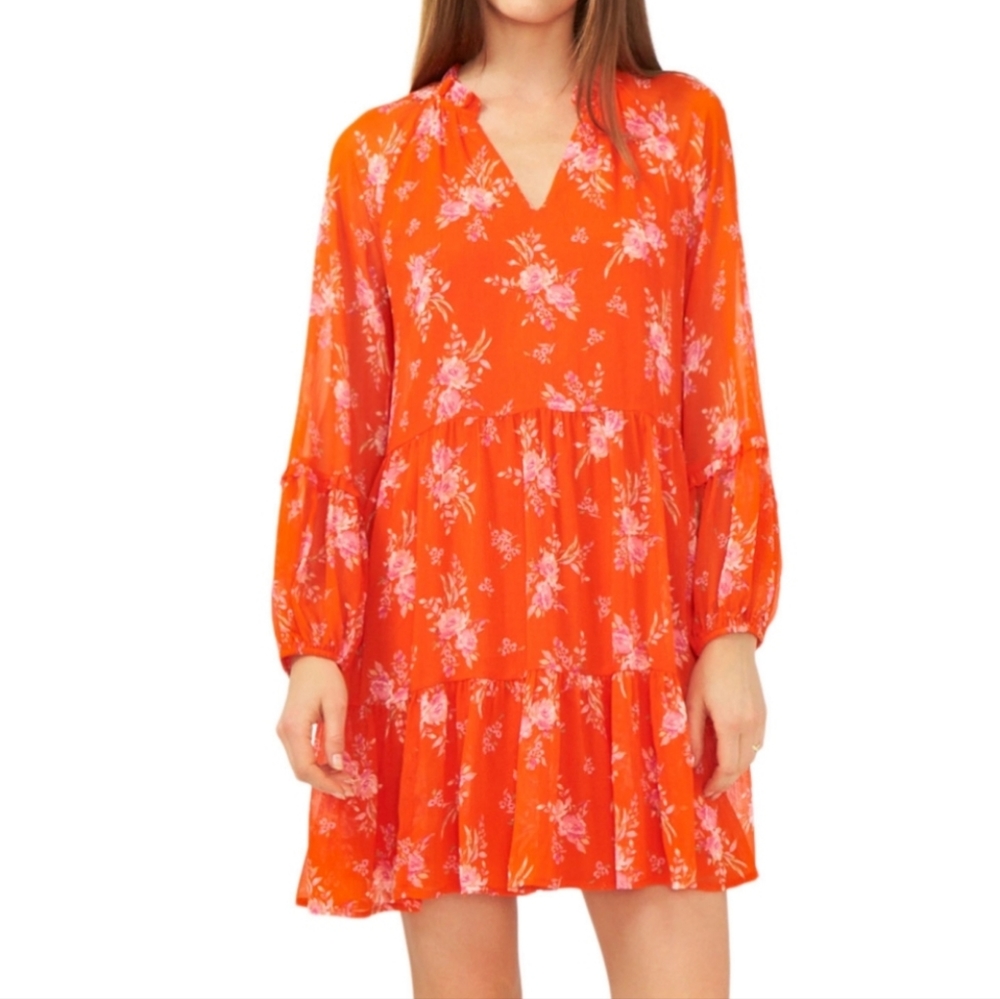 Vince Camuto Floral Print Tunic Dress SzM NWT
